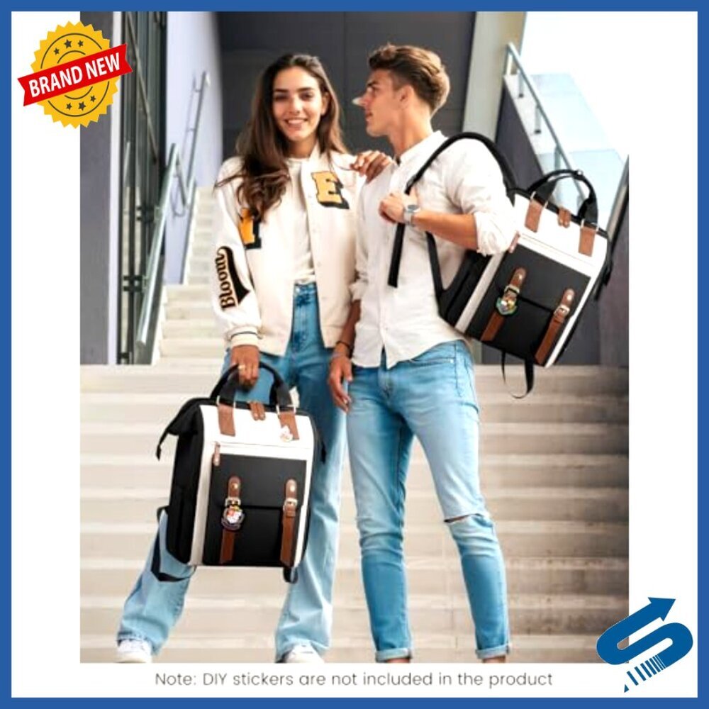 Laptop Backpack Purse Work Travel Nursing School Bookbag Chic Minimal - Picture 6 of 6